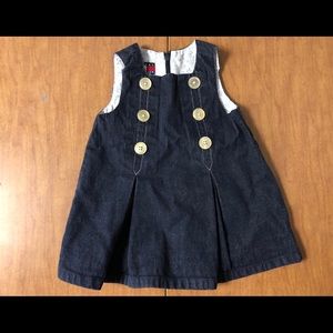 EUC Tommy Hilfiger Sz 3-6M Jean Jumper Dress